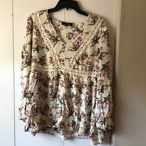 Floral lace cut out too